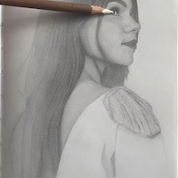 Pencil Sketch of Girl