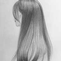 Pencil Sketch of Hair