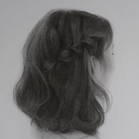 Pencil Sketch of Hair